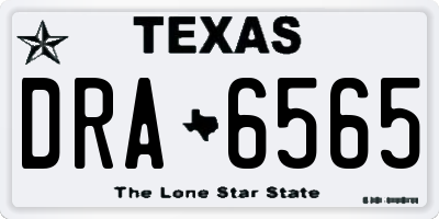 TX license plate DRA6565