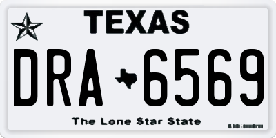 TX license plate DRA6569