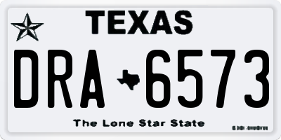 TX license plate DRA6573