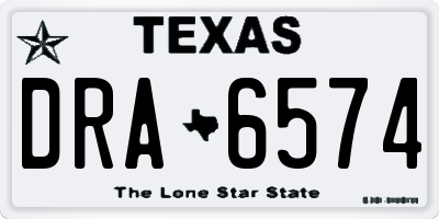 TX license plate DRA6574