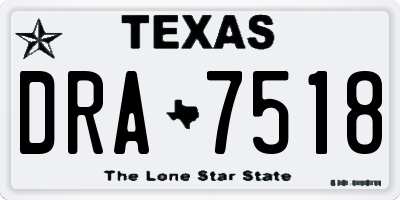 TX license plate DRA7518