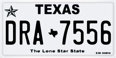 TX license plate DRA7556