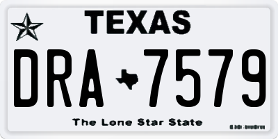 TX license plate DRA7579