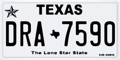 TX license plate DRA7590