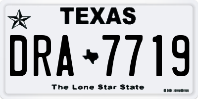 TX license plate DRA7719