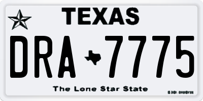 TX license plate DRA7775