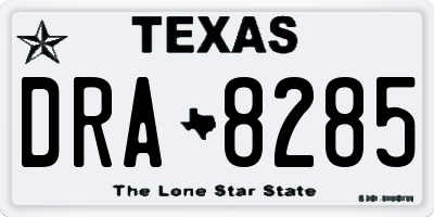TX license plate DRA8285
