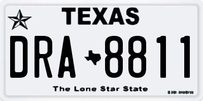 TX license plate DRA8811