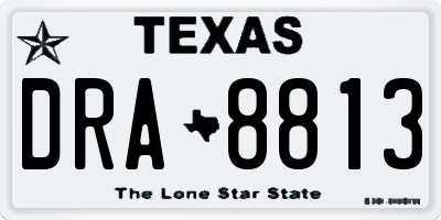 TX license plate DRA8813