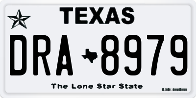 TX license plate DRA8979