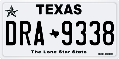 TX license plate DRA9338