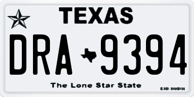 TX license plate DRA9394