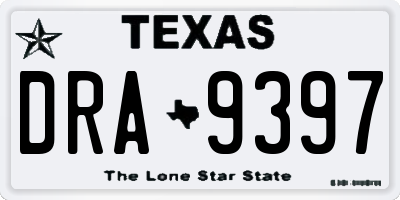 TX license plate DRA9397