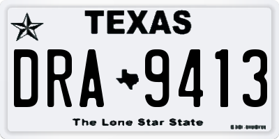 TX license plate DRA9413