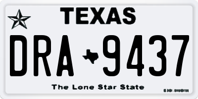 TX license plate DRA9437