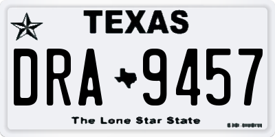 TX license plate DRA9457