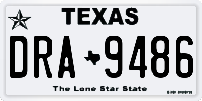 TX license plate DRA9486