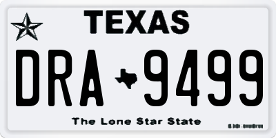 TX license plate DRA9499