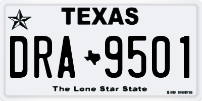 TX license plate DRA9501