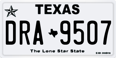 TX license plate DRA9507