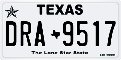 TX license plate DRA9517