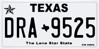 TX license plate DRA9525