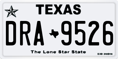 TX license plate DRA9526