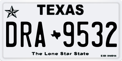 TX license plate DRA9532