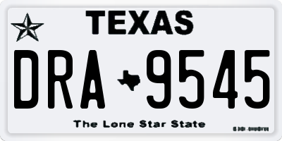 TX license plate DRA9545