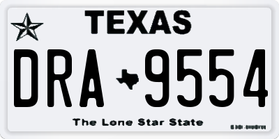 TX license plate DRA9554