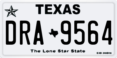 TX license plate DRA9564