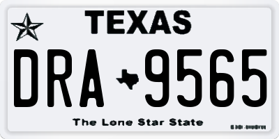 TX license plate DRA9565