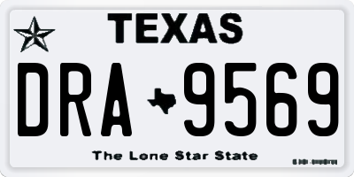 TX license plate DRA9569