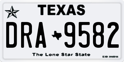 TX license plate DRA9582