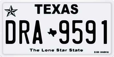 TX license plate DRA9591