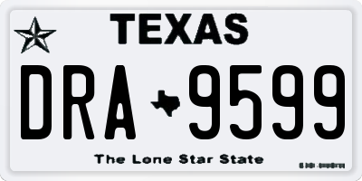 TX license plate DRA9599