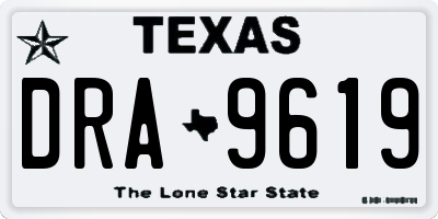TX license plate DRA9619