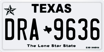TX license plate DRA9636