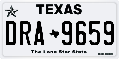TX license plate DRA9659