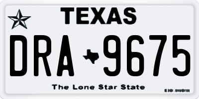 TX license plate DRA9675