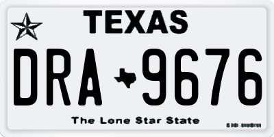 TX license plate DRA9676