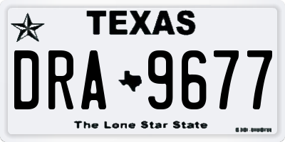 TX license plate DRA9677