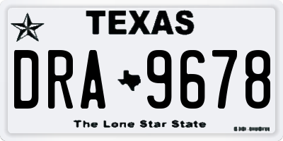 TX license plate DRA9678