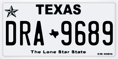 TX license plate DRA9689