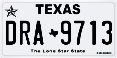 TX license plate DRA9713
