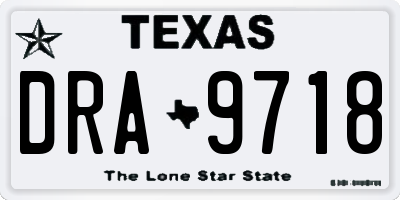 TX license plate DRA9718