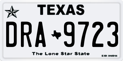 TX license plate DRA9723