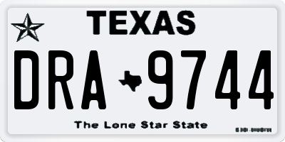 TX license plate DRA9744