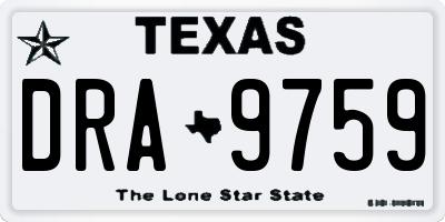 TX license plate DRA9759