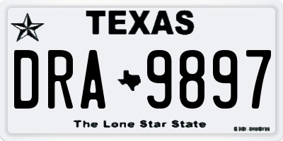 TX license plate DRA9897